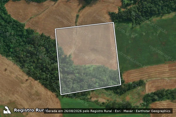 Imagem de satélite de PARTE DO LOTE RURAL N° 105 - Parte 1 em São João do Oeste - SC