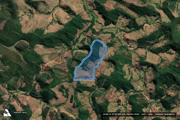 Imagem de satélite de Fazenda Brandão - Parcela 1 em Rio Piracicaba - MG