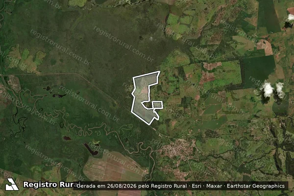 Imagem de satélite de FAZENDA NOSSA SENHORA APARECIDA - Parte 01 em Miranda - MS