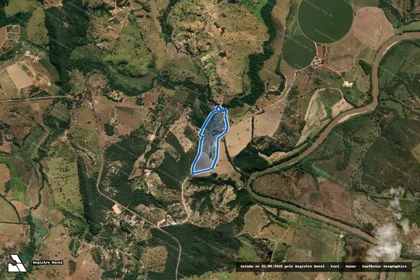 Imagem de satélite de FAZENDA ANDRADE - GLEBA 01 em Pequi - MG