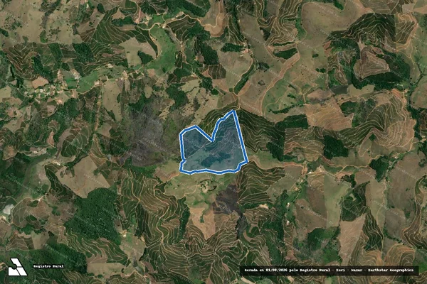 Imagem de satélite de Fazenda Novo Horizonte - Gleba 13 em Simonésia - MG