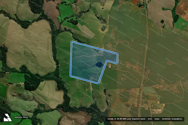 Imagem de satélite de Imóvel rural sem denominação - Matrícula 8198 em Cruz Alta - RS