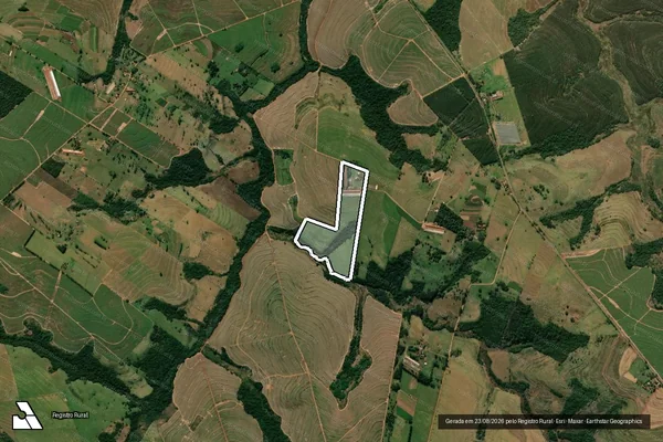 Imagem de satélite de SITIO NOSSA SENHORA APARECIDA - LOTE DE TERRAS nº 25 em Rondon - PR