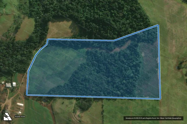 Imagem de satélite de Parte do Lote Rural N°15 - Parte 2 em São Miguel do Oeste - SC