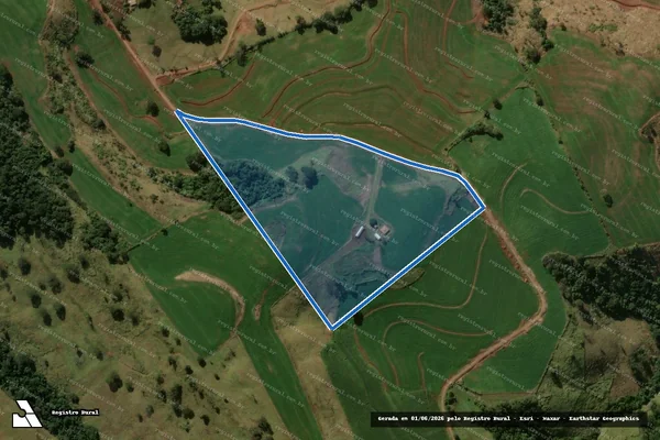 Imagem de satélite de FAZENDA VG - Matrícula 23.176 em Cruzmaltina - PR