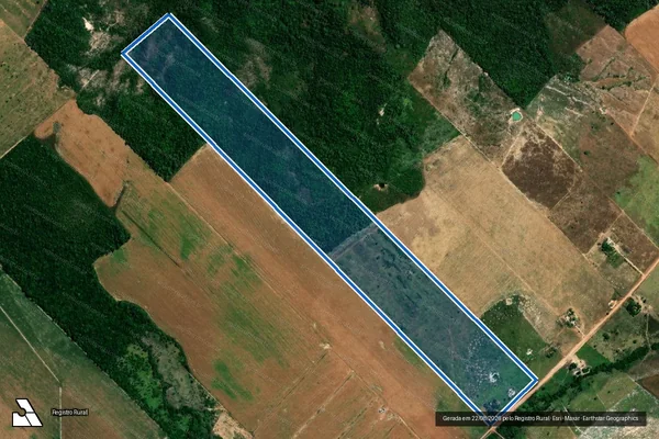 Imagem de satélite de PROJETO DE ASSENTAMENTO CACHIMBO II ? LOTE N° 251 - Parte 1 em Peixoto de Azevedo - MT