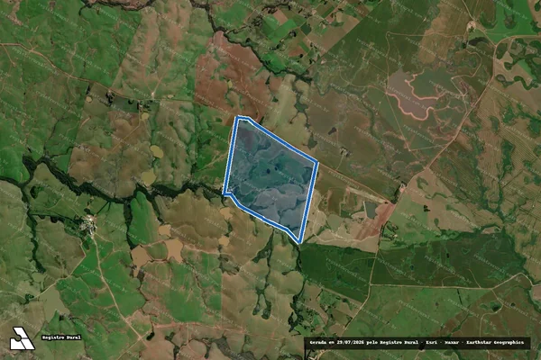 Imagem de satélite de Agropecuária Sossego - Gleba B em Jari - RS