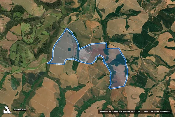 Imagem de satélite de Fazenda Xavier - Parte 1 em Minduri - MG