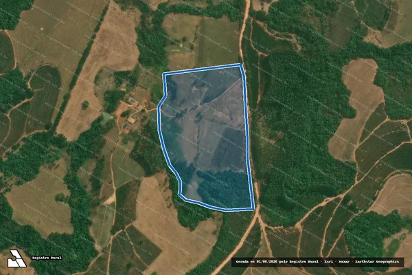 Imagem de satélite de Sitio Ouro Verde - Parcela 1 em Ibituruna - MG