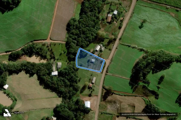 Imagem de satélite de CHÁCARA RURAL Nº 3, BLOCO F - PARCELA 03 em Maravilha - SC