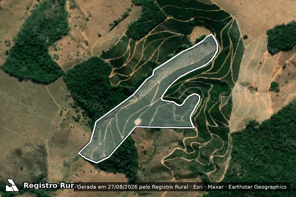 Imagem de satélite de Fazenda Lanço Grande - Parte 1 em Santana do Manhuaçu - MG