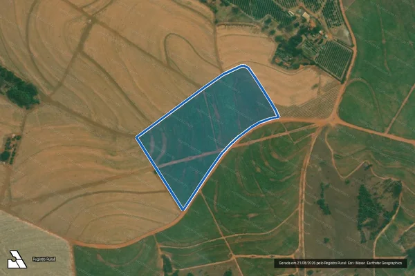 Imagem de satélite de FAZENDA SANTA INÁCIA - GLEBA A em Monte Azul Paulista - SP