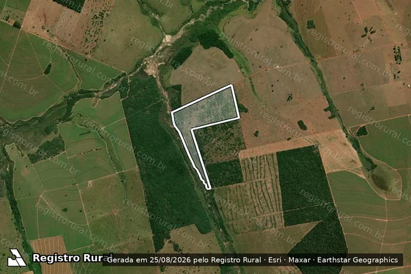 Imagem de satélite de FAZENDA BOCAJÁ I - Área 2 em Jateí - MS