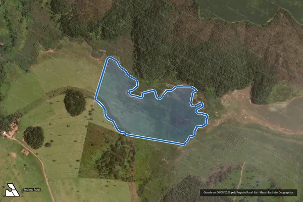 Imagem de satélite de Fazenda Ipiranga - Gleba 02 em Campo Alegre de Goiás - GO