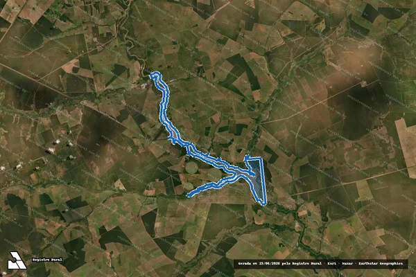 Imagem de satélite de Fazenda São Felix do Barreiro - Parte 1 em Ribas do Rio Pardo - MS