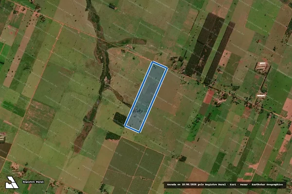 Imagem de satélite de Lote Rural nº 56 da Quadra nº 39 - Parcela 1 em Glória de Dourados - MS