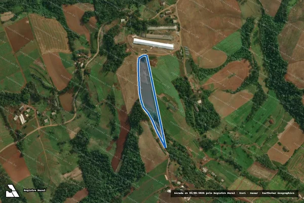 Imagem de satélite de PARTE DO LOTE RURAL N°28 - PARCELA 03 em Itapiranga - SC