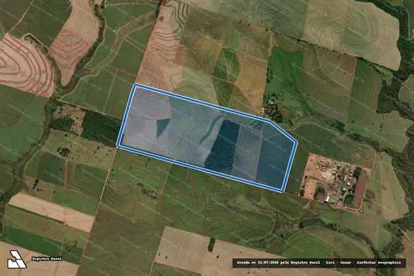 Imagem de satélite de FAZENDA SÃO JOÃO II - PARTE 1 em Mirandópolis - SP