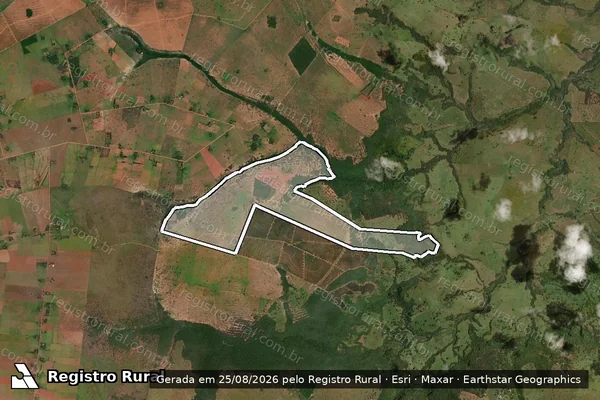 Imagem de satélite de FAZENDA DOIS MENINOS - Parte 1 em Paranaíba - MS