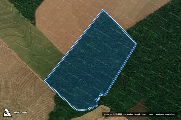 Imagem de satélite de Fazenda Santa Cruz Lote 25B ? Subdivisão do Lote 25 do 3° Polígono - Parte 1 em Pranchita - PR