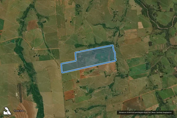 Imagem de satélite de Sítio São Lourenço - Parte 1 em Presidente Bernardes - SP