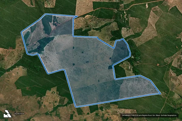 Imagem de satélite de FAZENDA CAMPO ALEGRE - Francisco de Assis Xavier em Porto Franco - MA