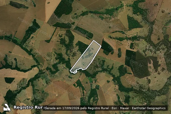 Imagem de satélite de FAZENDA SANTO ANTÔNIO DO MORRO AZUL - 001 em Palmeiras de Goiás - GO