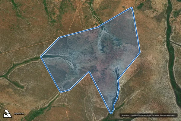 Imagem de satélite de FAZENDA RIO PRATA - LOTE 14-1 - LOTEAMENTO PONTE ALTA - GLEBA 21 - 1 ETAPA - 028 em Mateiros - TO