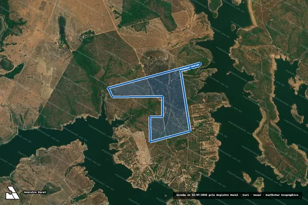 Imagem de satélite de FAZENDA MIÉIS ou MIEJE - 001 em Uruaçu - GO