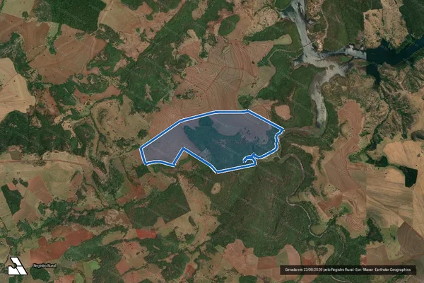 Imagem de satélite de FAZENDA MATO GROSSO E RIO BONITO - PARCELA 01B - GLEBA 01 em Tupaciguara - MG