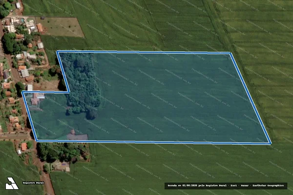 Imagem de satélite de Lote Rural n°110.B/1 da Linha Guaçú do 8° Perímetro da Fazenda Britânia - Parcela 1 em Toledo - PR