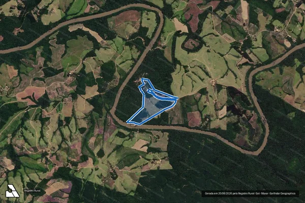 Imagem de satélite de FAZENDA SÃO LUCAS - FAZENDA SÃO LUCAS - PARTE 2 em Cândido de Abreu - PR