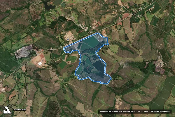 Imagem de satélite de Fazenda da Cruz - Parte 1 em São João del Rei - MG