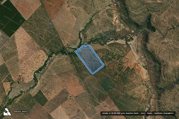 Imagem de satélite de Fazenda Gleba da Barra - Gleba 02 em Brasilândia de Minas - MG