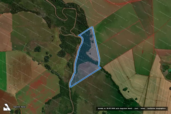 Imagem de satélite de Rancho Dona Neiva - Parte 1 em Rio Brilhante - MS
