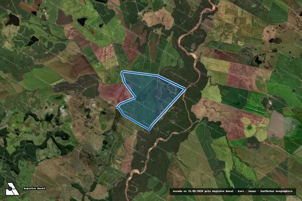 Imagem de satélite de Fazenda Piá - Gleba M - Gleba M em Cachoeira do Sul - RS