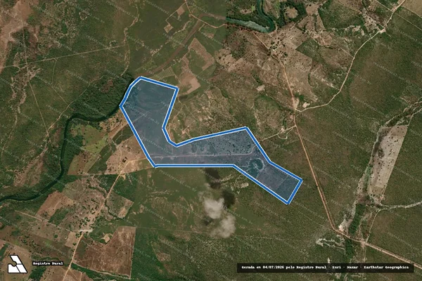 Imagem de satélite de FAZENDA SANTO ANTÔNIO - PARTE DESMEMBRADA DA FAZENDA SETA DE TRÊS PONTAS - 001 em Ponte Alta do Bom Jesus - TO