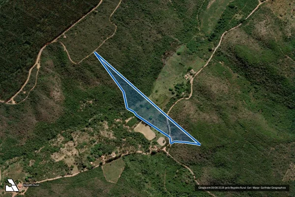 Imagem de satélite de FAZENDA TEIÚ - Parte 1 em Rio Pardo de Minas - MG