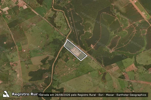 Imagem de satélite de Chacara da Lagoa - Gleba I em Pedra Preta - MT