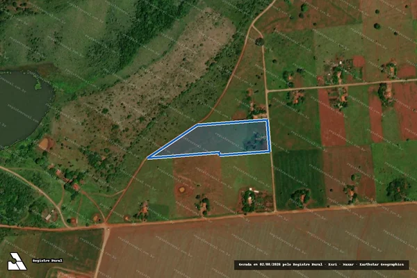 Imagem de satélite de Projeto de Assentamento Bebedouro - Lote 43 em Nova Alvorada do Sul - MS
