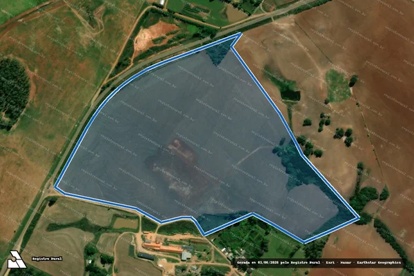 Imagem de satélite de GRANJA CORAÇÃO DE JESUS - INVERNADA II em Santiago - RS