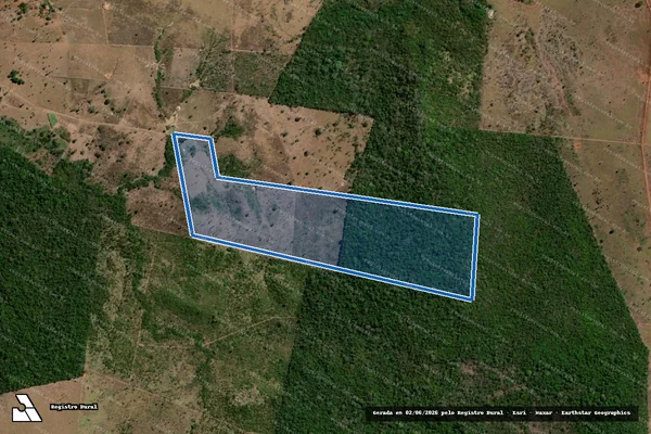 Imagem de satélite de FAZENDA SÃO JOÃO DO PAU D ARCO II - Parte 1 em Conceição do Araguaia - PA