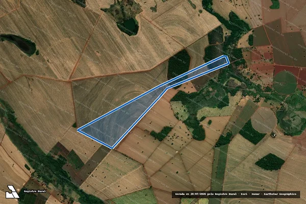 Imagem de satélite de Fazenda Tijolos Matrícula 7.366 - Parte 1 em Canápolis - MG