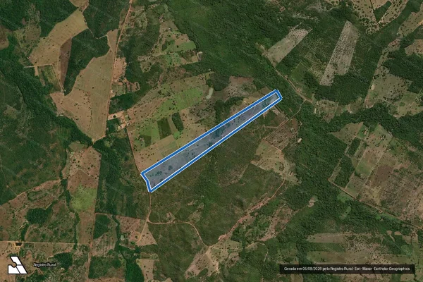 Imagem de satélite de PA Pontal da Glória - Lote: 74 - 74 em Santo Antônio de Leverger - MT