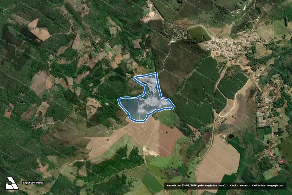 Imagem de satélite de Fronteira das Sete Curvas - Gleba A em Nova Campina - SP