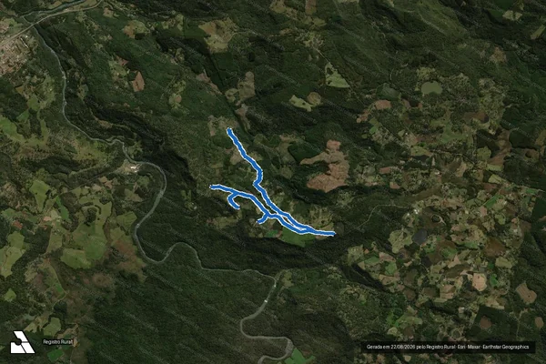 Imagem de satélite de ESTRADA MUNICIPAL - GLEBA "A" em Matos Costa - SC