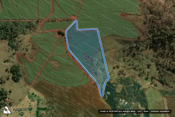 Imagem de satélite de Fazenda Pratinha Gleba B – Matricula 11.878 em Batatais - SP