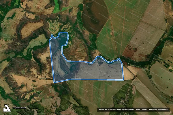 Imagem de satélite de Fazenda Baeta Parte A em Rio Negro - MS