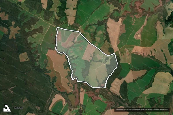 Imagem de satélite de FAZENDA BOQUEIRÃO - FAZENDA BOQUEIRÃO VI-A em Tibagi - PR