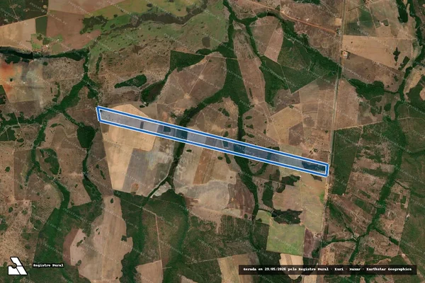 Imagem de satélite de Partes dos Lotes 22-A e Parte do Lote 19, do Lot° Crixás Gl. 02 - Parte do Lote 22-A e Parte do Lote 19, Mat. 1125 em Crixás do Tocantins - TO